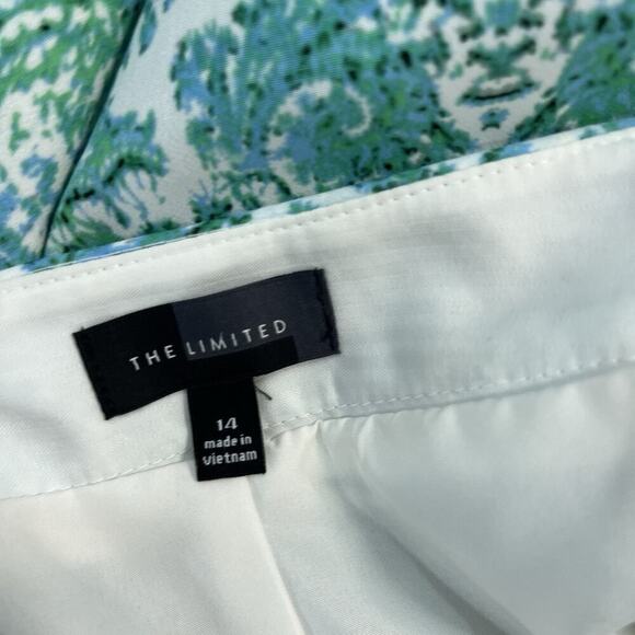 The Limited Skirt size 14 Blue Green Paisley Boho Knee A Line Pleated Modest - Picture 7 of 7